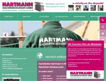 Tablet Screenshot of hartmanndach.de